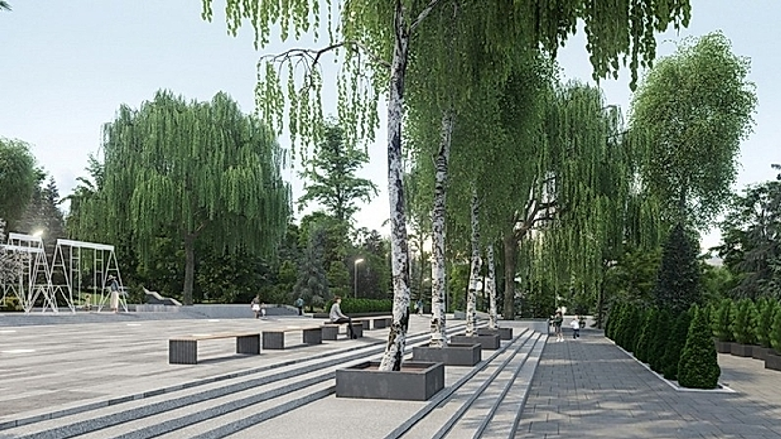 В Уфе идёт благоустройство парка Ленина