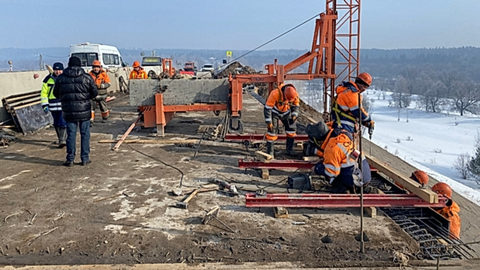 Продолжается ремонт моста через реку Белую на дороге Дюртюли – Нефтекамск